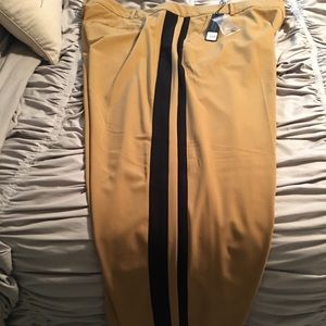 Gold tuxedo stipe Lena Trouser